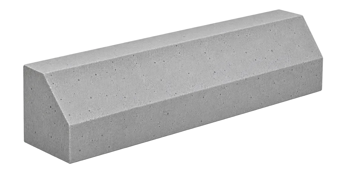 Precast concrete splayed road kerb